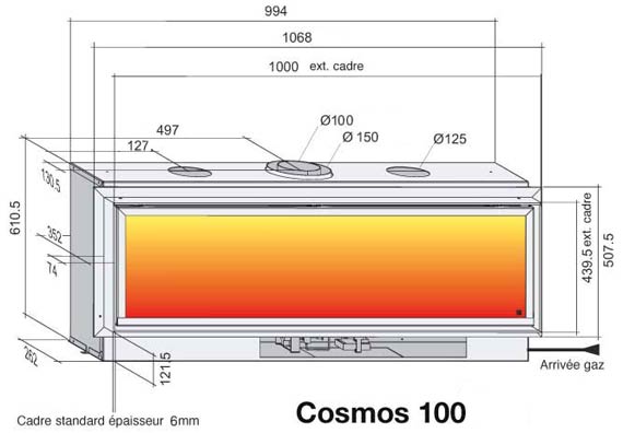 Cosmos 100 - rysunek techniczny